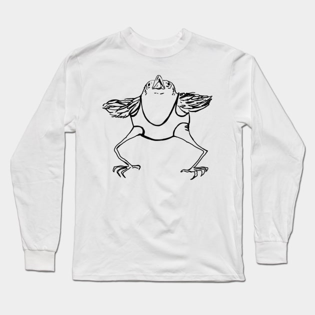 Aerobics Bird Long Sleeve T-Shirt by athenapantazes